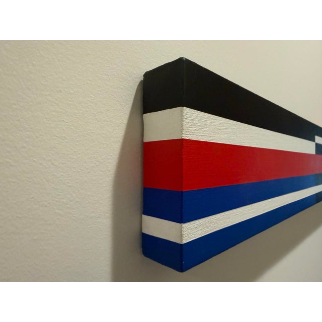 1980s Rare, Jo Niemeyer (1946-), Concrete Modern Abstract Painting on Canvas, Signed, Dated For Sale - Image 5 of 8