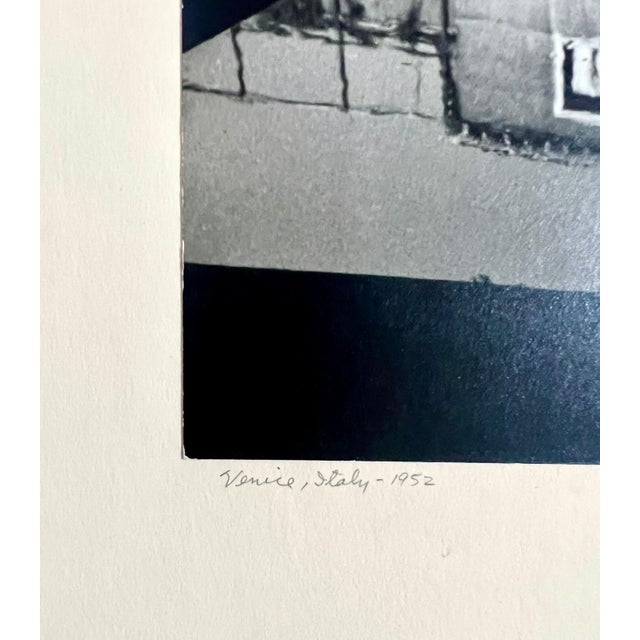 1950s Stanley Twardowicz, Vintage Silver Gelatin Photograph Stanley Twardowicz Venice Italy Gondola Photo For Sale - Image 5 of 9