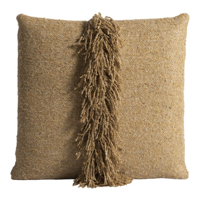 Lancaster Signature Fringe Pillow in Berber Ochre For Sale