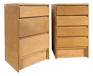 Vintage Blonde Oak Bedside Cabinets from Charter Furniture, Set of 2