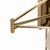 Metal Regina Andrew Gable Swing Arm Sconce, Antique Natural Brass with Oyster Shade For Sale - Image 7 of 8