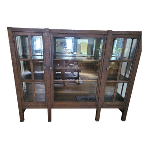 1890s Mission Display Cabinet