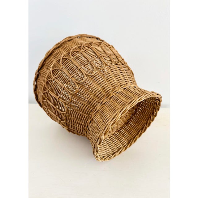 Rattan Pedestal Planter Basket For Sale In San Diego - Image 6 of 6