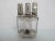 Art Deco Antique 1919 Charles S Green Sterling Silver Glass Scent Bottle Caddy Set For Sale - Image 3 of 8
