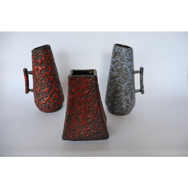Fohr Lava Ceramic Vase, Set of 3 For Sale - Image 10 of 10