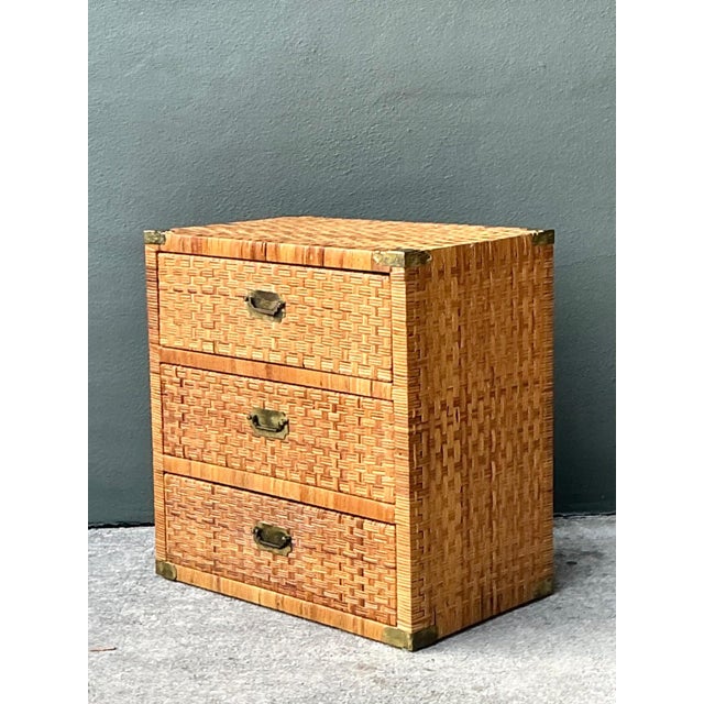 Vintage Woven Rattan Chest of Drawers For Sale - Image 11 of 11