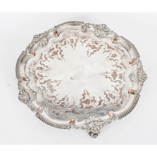 Antique George III Sheffield Silver-Plated Tray, 18th Century For Sale - Image 4 of 13