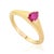 14k Yellow Gold Prong Set Natural Ruby Ring Size 5.5 by VRJewels For Sale - Image 4 of 15