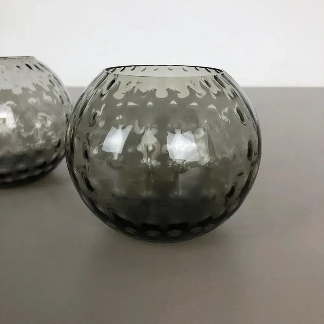 Wilhelm Wagenfeld Ball Vases Tourmaline by Wilhelm Wagenfeld for WMF, Germany, 1960s, Set of 2 For Sale - Image 4 of 17