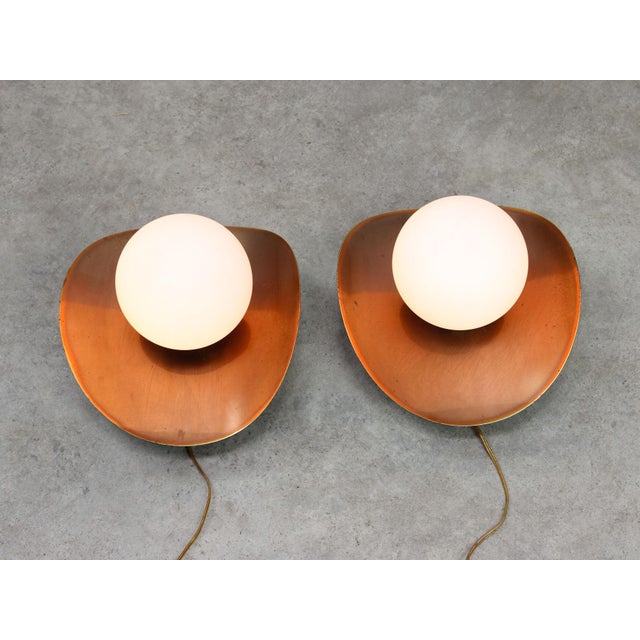 Metal Vintage German Wall Lamps in Copper Plating from Ist Ellux, 1980s, Set of 2 For Sale - Image 7 of 14
