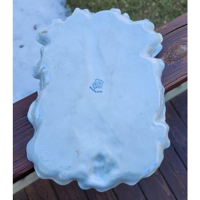 Art Nouveau Early 20th Century Royal Bayreuth Art Nouveau Lady Figural Woman Dresser Tray, Bavaria Blue Mark For Sale - Image 3 of 4