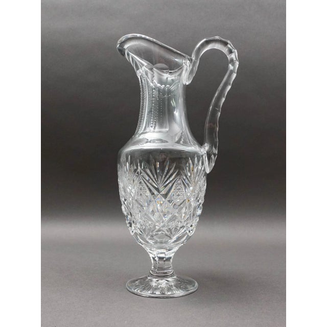 Mid 20th Century St. Louis France Florence Cut Crystal Water Jug Pitcher Beverage Holder For Sale In Miami - Image 6 of 9