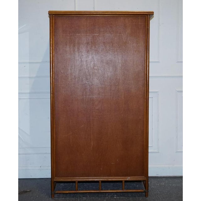 Woven Wicker Armoire with Drawer, 1970s For Sale - Image 16 of 17