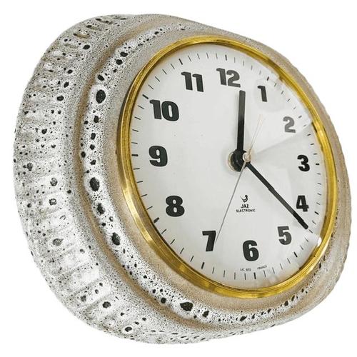 Vintage Electronic Ceramic Doucic Jars Wall Clock from Jaz, 1970s For Sale - Image 4 of 10