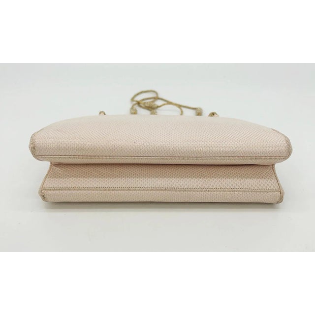 Judith Leiber Pink Lizard Crystal Strap Bag For Sale - Image 10 of 12