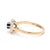 Traditional 1940s 0.23ctw Sapphire & Diamond Flower Ring, 9k Yellow & White Gold, Ring Size 6 For Sale - Image 3 of 7