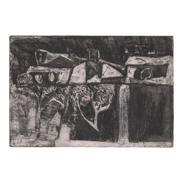 1960s Boško Karanovic Modern Etching With Aquatint For Sale