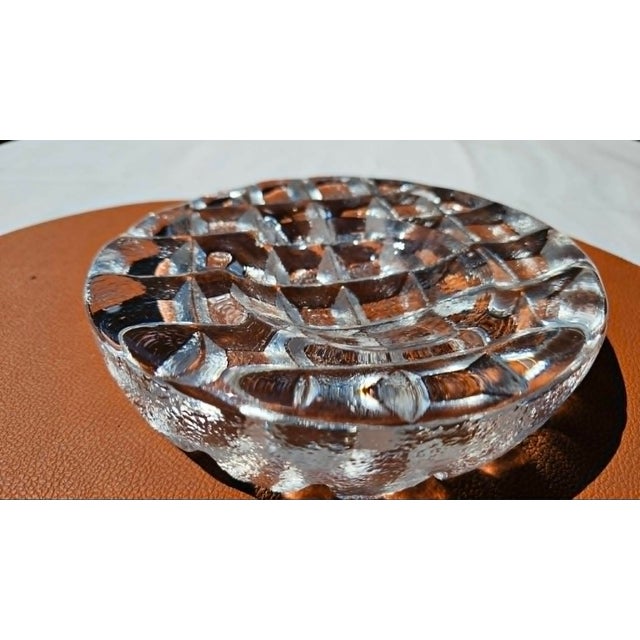 1970s Handmade Ice Glass Bowl from Magnor, Norway, 1970s For Sale - Image 5 of 10
