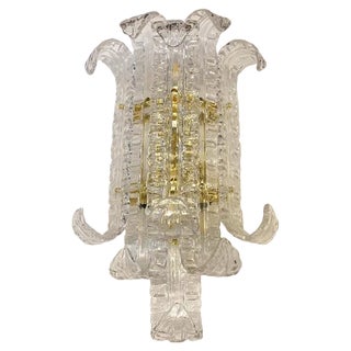 Transparent Lingue Murano Glass Wall Lamp by Simoeng For Sale
