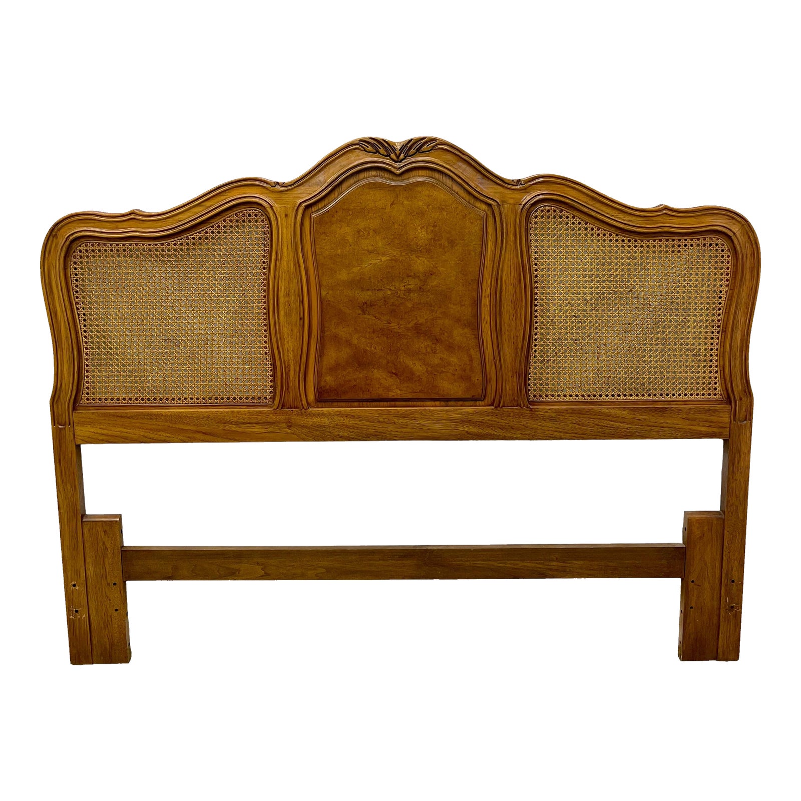 Vintage Thomasville French Provincial Style Walnut & Oak Queen Size