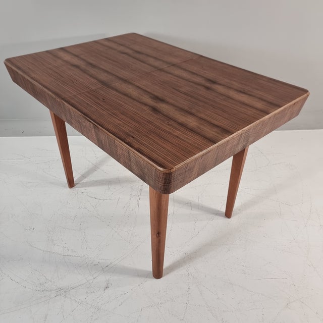 Wood Art Deco Dining Table in Walnut, 1960s For Sale - Image 7 of 14