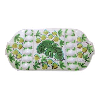 Vintage Mediterranean Fig Themed Hors d'Oeuvres Platter For Sale