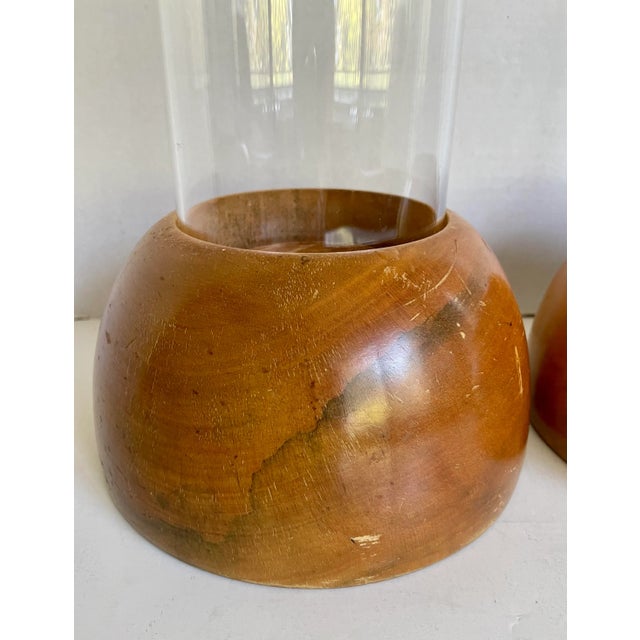 Mid-Century Modern 1960s Danish Modern Hurricane Candle Holder Pair For Sale - Image 3 of 9