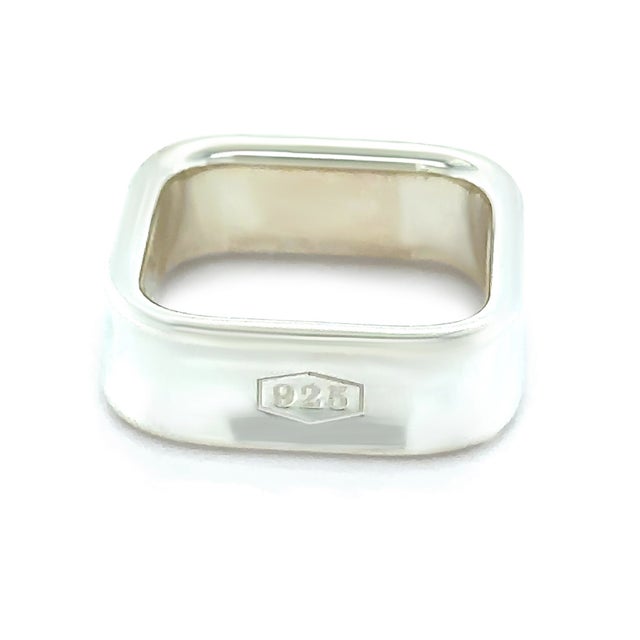 A rare vintage Tiffany & Co. 1837 Square Ring crafted in sterling silver, featuring the collection’s distinctive geometric...