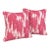 Abstract Print Pink Pillows — Pair For Sale