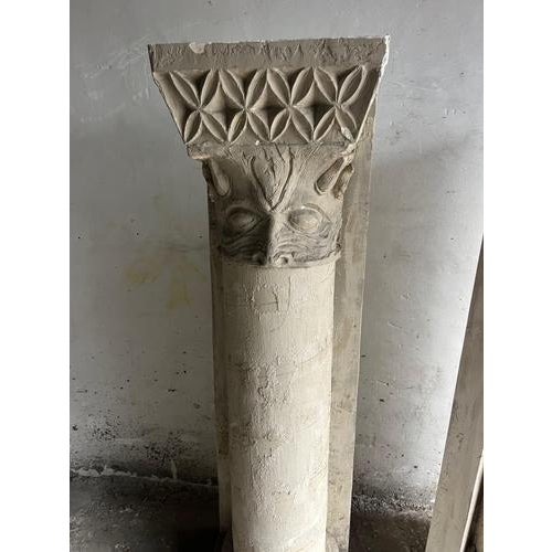 Sculptural Plaster Columns from Walter De Buck, Set of 2 For Sale - Image 9 of 12