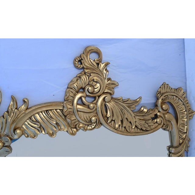 Glass French Art Nouveau Gilt Mirror For Sale - Image 7 of 10
