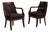 Early 20th Century Empire Red Wood Pair of Club Chairs For Sale