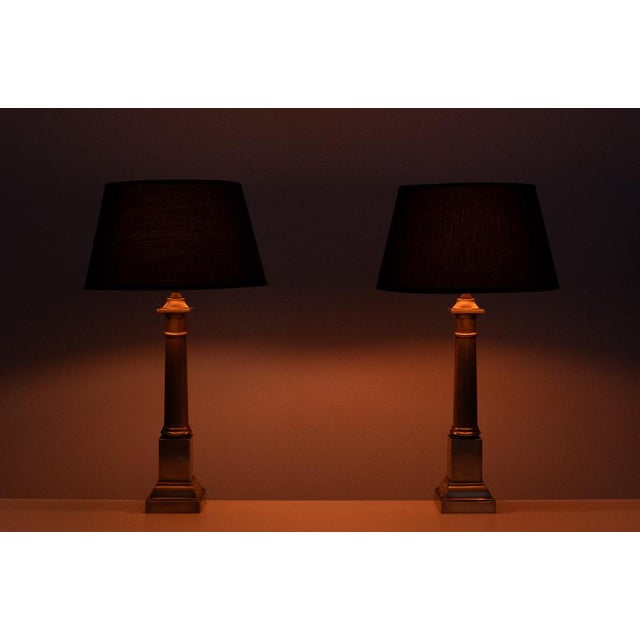Doric Column Table Lamps in Bronze, France, 1960s, Set of 2 For Sale - Image 9 of 11