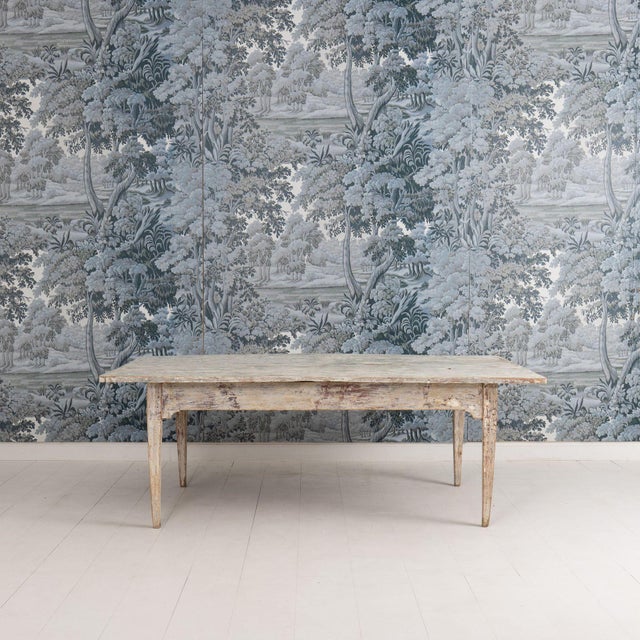 Neoclassical 19th C. Italian Table From a Convent in Original Paint For Sale - Image 3 of 13