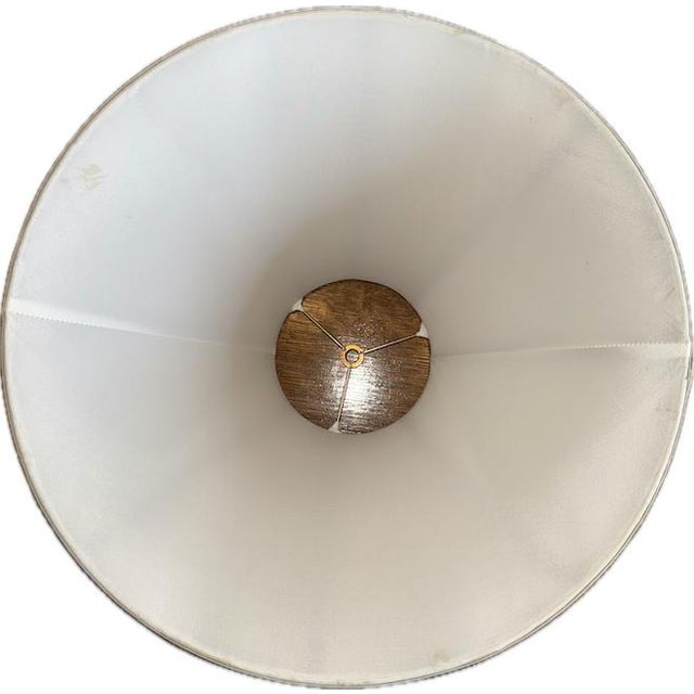 Vintage Neoclassical Brick Red Tole Urn Table Lamp With Lion Heads For Sale - Image 13 of 15