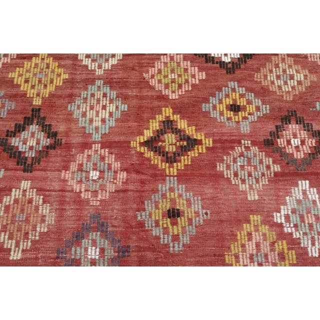 1960s Vintage Turkish Handmade Kilim Rug - 78"x112" For Sale - Image 4 of 12