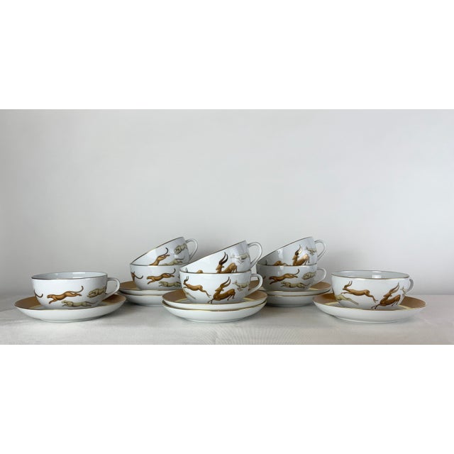 This nineteen piece Limoges porcelain tea set is truly remarkable. Included are eight beautiful porcelain cups with...