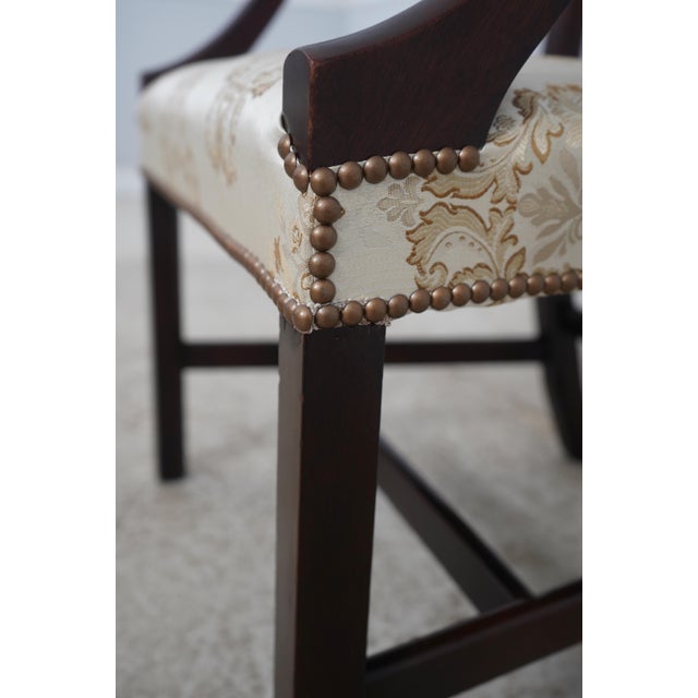 Wood Set of 8 Baker Chippendale Mahogany Dining Room Chairs For Sale - Image 7 of 18