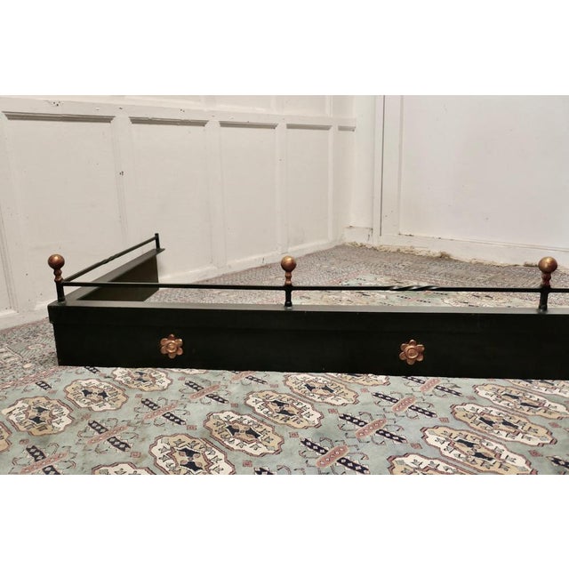 Black Large Cast Iron Fender, 1960s For Sale - Image 8 of 9