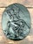 Vintage Green Glass Relief "Nymph With Two Satyrs" For Sale - Image 11 of 12