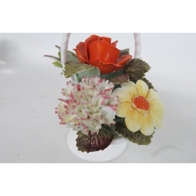 Royal Adderley Ceramic Bone China Flower Basket Figurine Made in England 5157b For Sale - Image 16 of 16