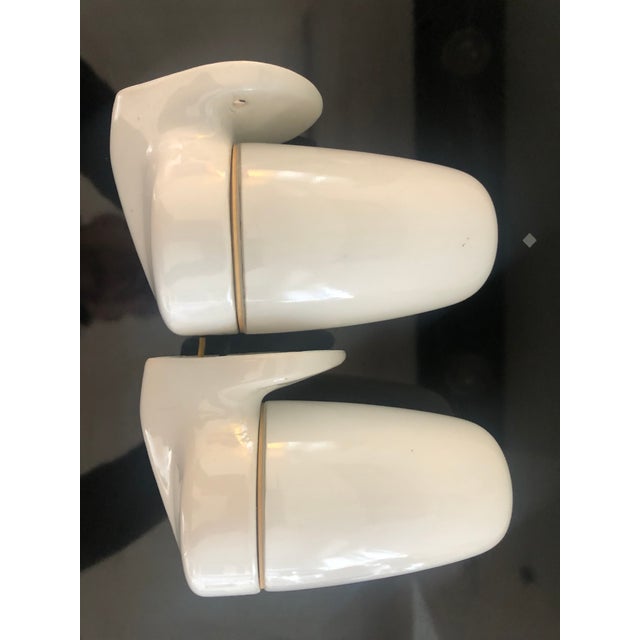 Light Blue Ceramic Model 6077 Sconces by Wilhelm Wagenfeld for Lindner, 1950s, Set of 2 For Sale - Image 10 of 10