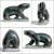 Tribal 1980s Thomassie Tookalook Inuit Carved Soapstone Large Polar Bear Sculpture For Sale - Image 3 of 8