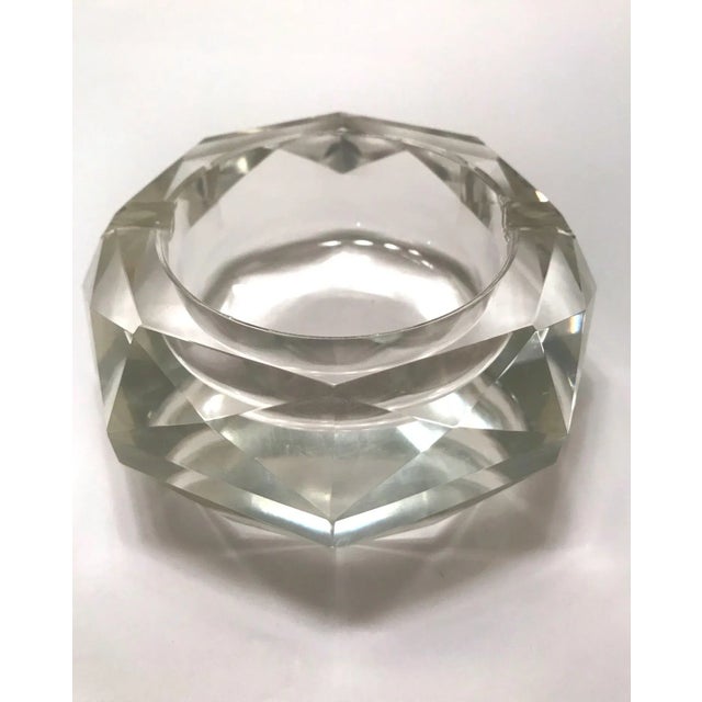 Seguso Mid-Century Modern Faceted Murano Glass Ashtray, Italy 1950s For Sale - Image 4 of 13