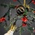 Forest Green Holly-Shaped Ceiling Lamp in Brass, France, 1920 For Sale - Image 8 of 9