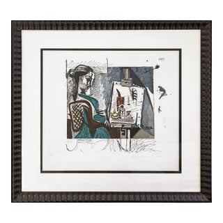 Pablo Picasso, Femme Dans L’Atelier, Marina Picasso Estate Hand Signed Lithograph, Framed, 1979-1982 For Sale