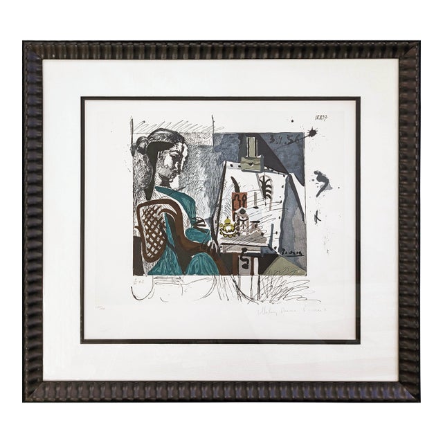 Pablo Picasso, Femme Dans L’Atelier, Marina Picasso Estate Hand Signed Lithograph, Framed, 1979-1982 For Sale