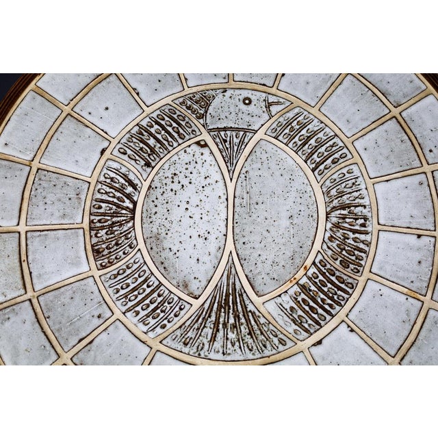 Wood Ceramic Coffee Table with Sculptural Pedestal Base from Vallauris, 1960s For Sale - Image 7 of 15