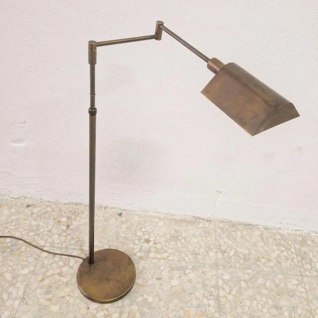 Adjustable Brass Floor Lamp from Holkötter, 1970s For Sale - Image 6 of 8