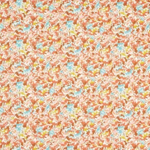 Harlequin Tree Tops Fabric in Baked Terracotta/Azul/Honey